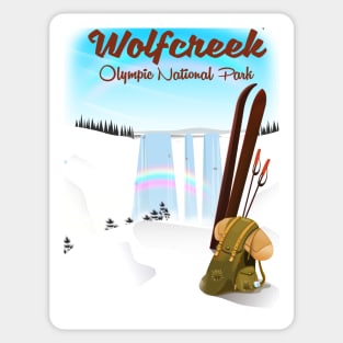 Wolf Creek,Olympic national park Sticker